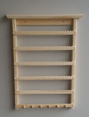 Wall Mount with five slats and one necklace - Unstained/Unfinished