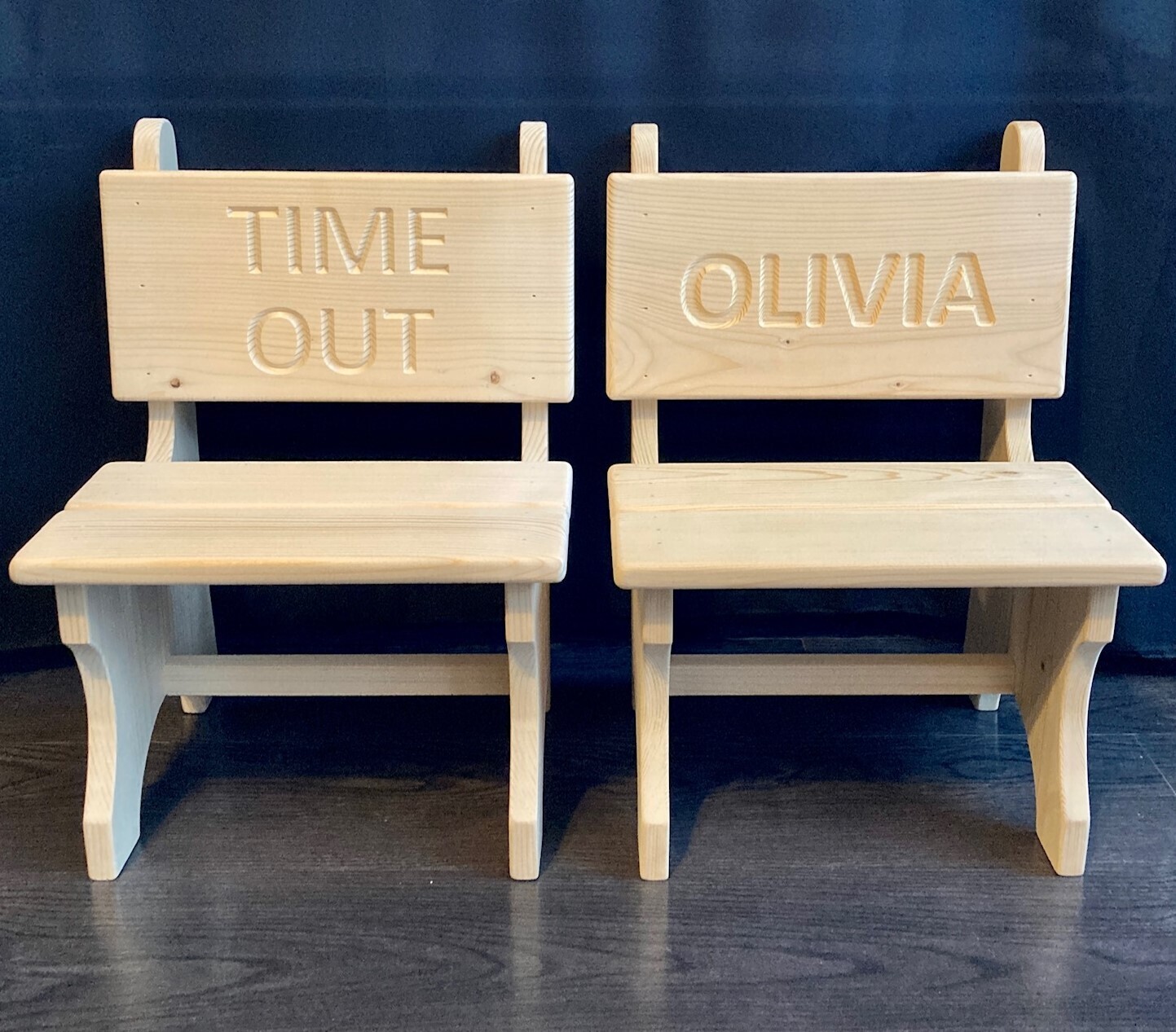 Toddler Chair Unstained/Unfinished- Engraving