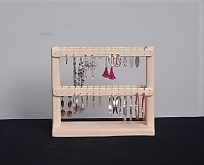 Small standing double earring organizer - Unstained/Unfinished