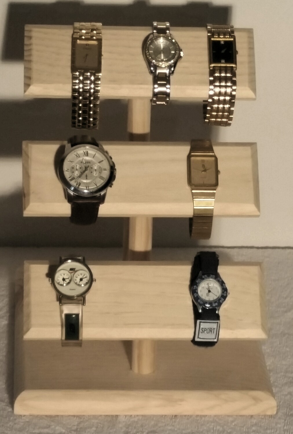 Three tier watch stand - Unstained/Unfinished