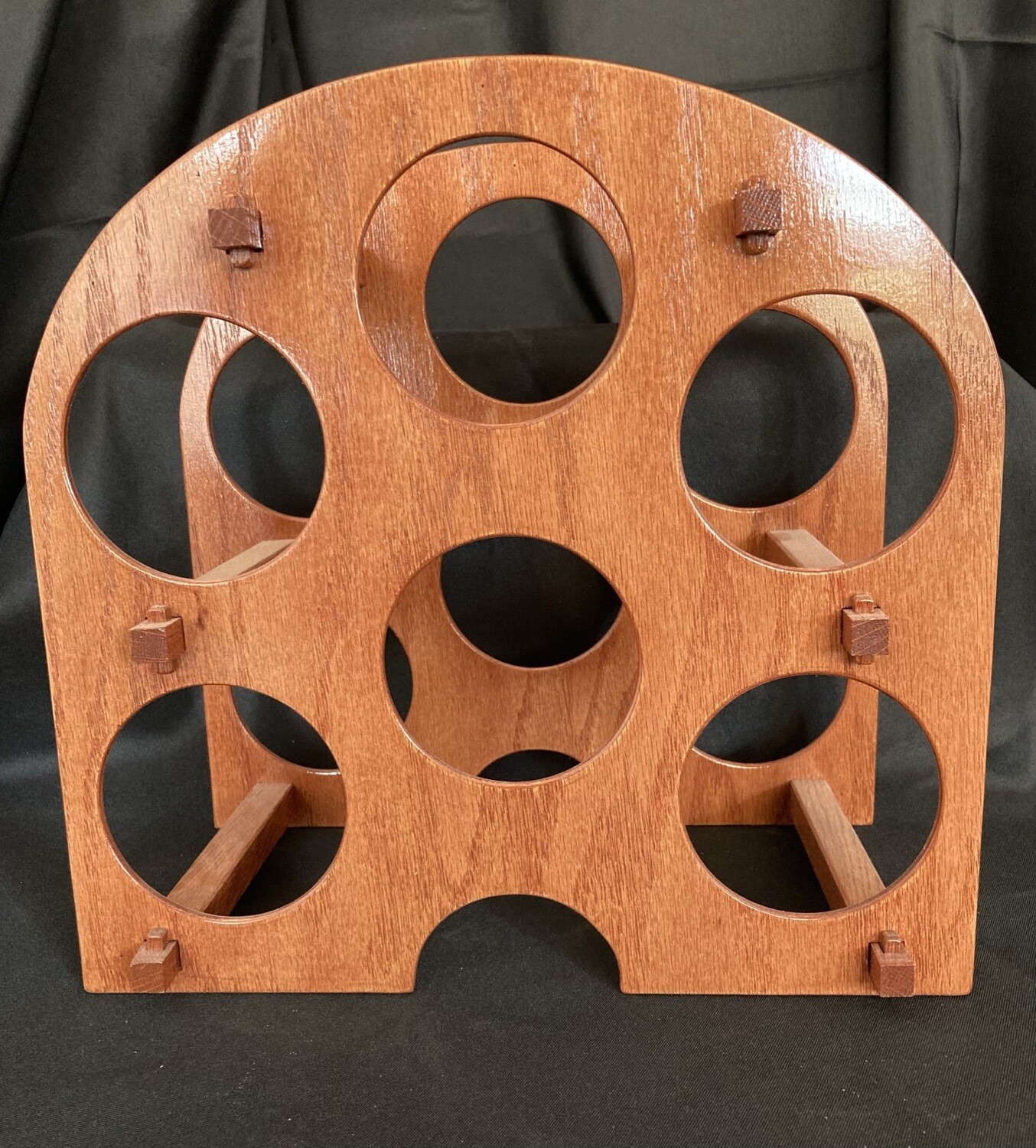 6 Bottle Tabletop Wine Rack - Golden Oak