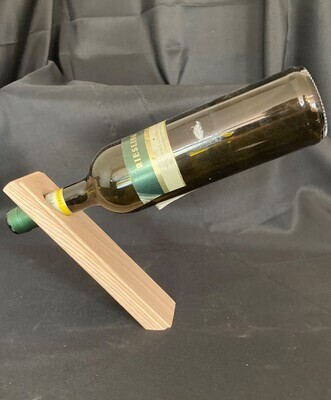 Single Bottle Balancing Wine Rack - Unstained/Unfinished