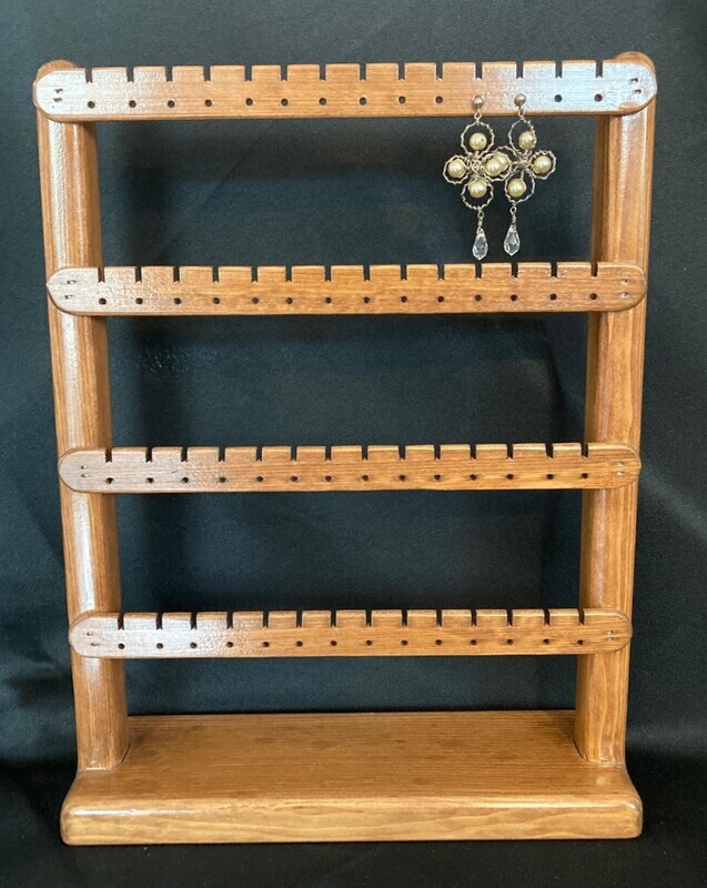 Earring holder medium standing organizer - Cherry
