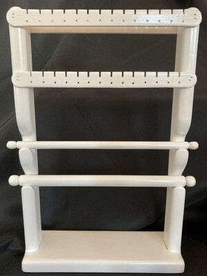 Medium standing 2 bar 2 slats combo jewelry organizer - White
