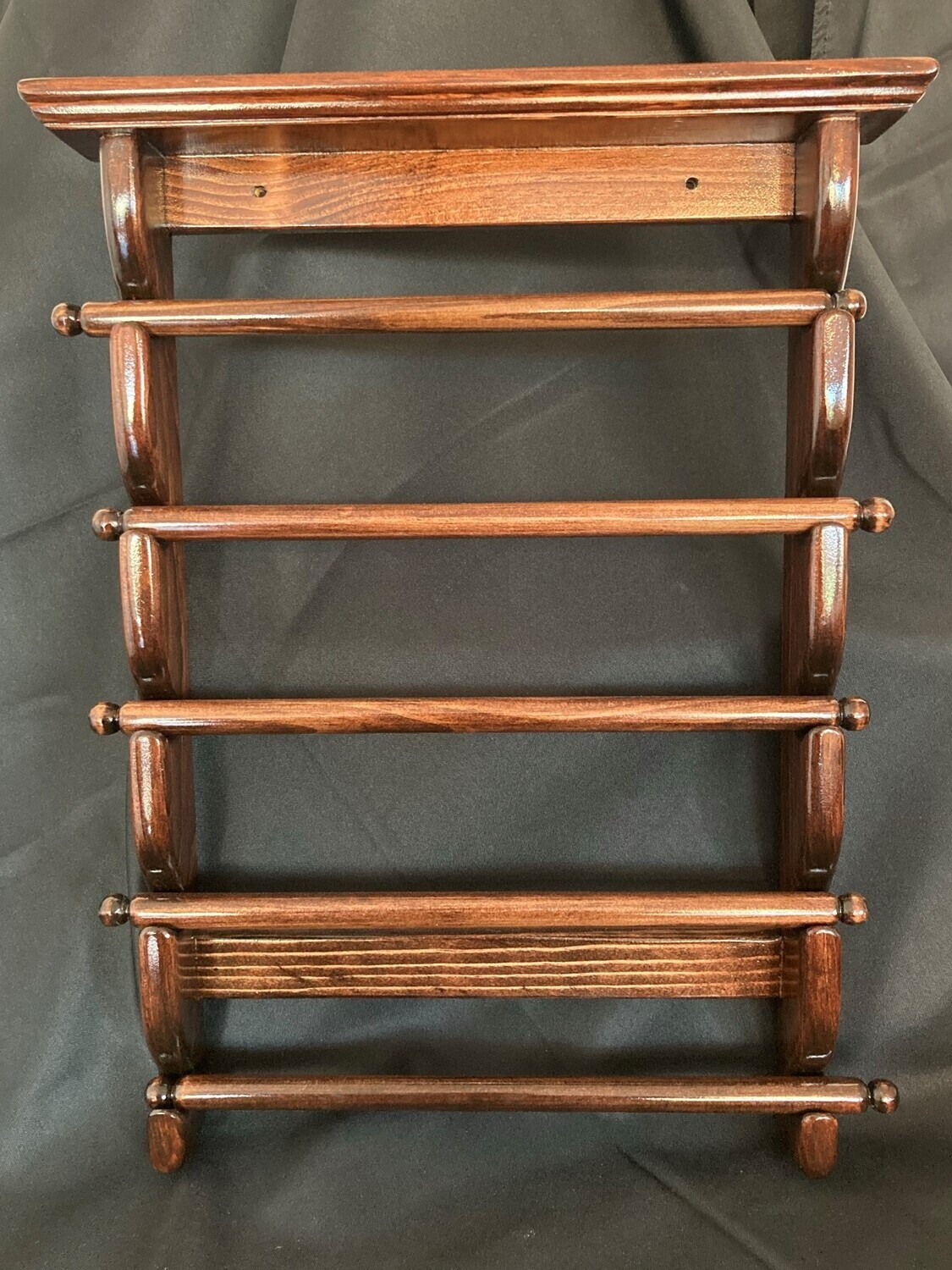 Bracelet Holder five bars wall mount - Red Mahogany, Finish Options: Satin