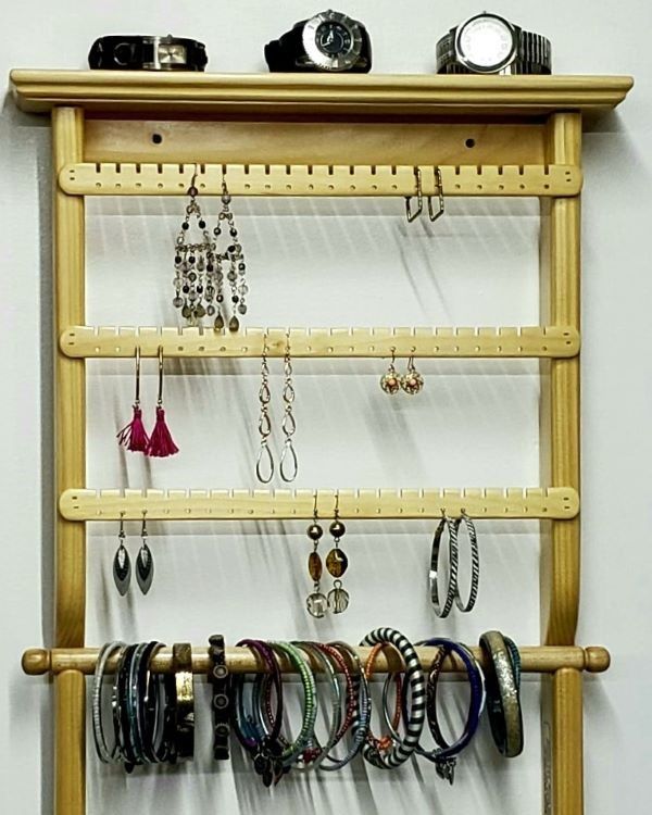 Wall Mount 3 slats, one bar, one necklace - Finish Only