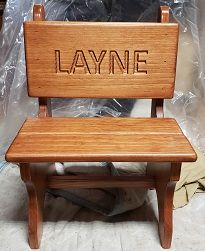 Toddler Chair- Stain/Engraving