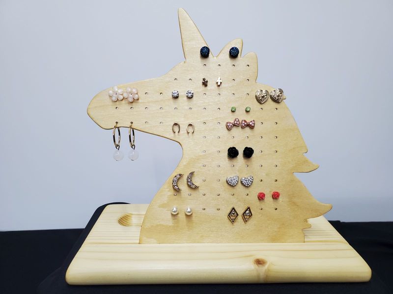 Medium Unicorn earring holder w/back - catcher