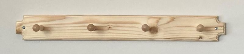 Small Coat Rack Unstained/Unfinished 4 Pegs