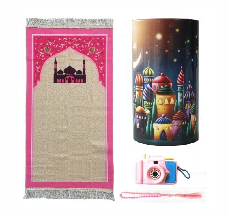 Boite tirelire  avec tapis, et appareil photo rose fille 6-10 ans