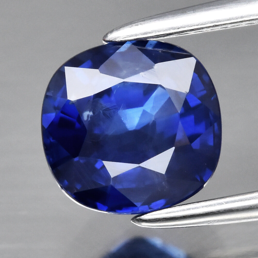 1.19ct 6x5.7mm Cushion Blue Sapphire Mozambique Heated Attractive!