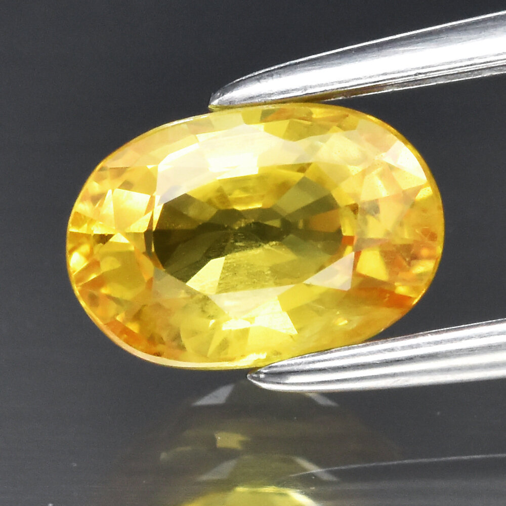 0.92ct 6.5x4.5mm Oval Yellow Sapphire Thailand Impressive!