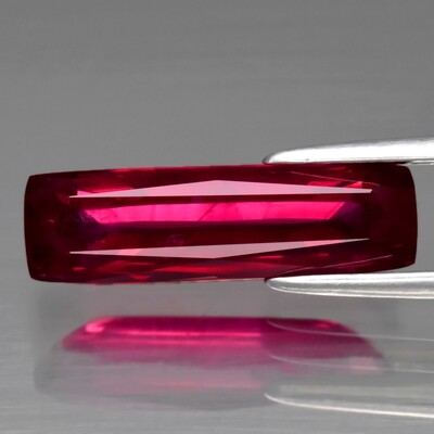3.01ct 15.4x4.5mm Antique-Cut Natural Pinkish Red Ruby, Mozambique *Heated