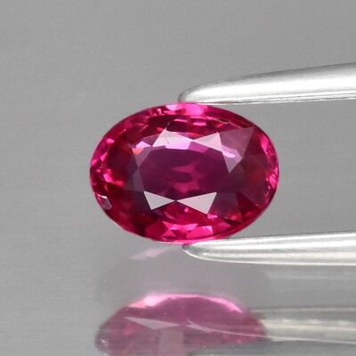 0.51ct 5.3x4mm Oval Natural Unheated Purplish Red Ruby Mozambique