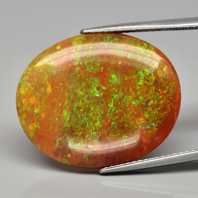 14.81ct Oval Cab Natural Golden Honey Matrix Andamooka Opal, South Australia