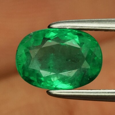 Rare! 1.07ct 7.5x5.3mm Oval Natural Green Emerald, Ethiopia