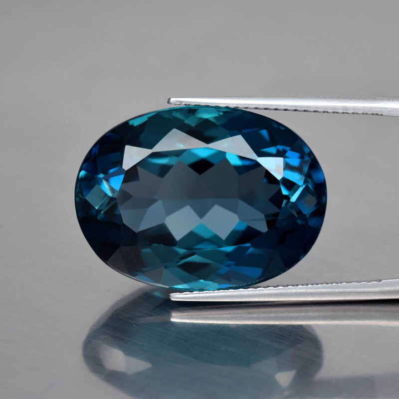 Huge Rare! 32.67ct 22x16mm Clean Oval Natural London Blue Topaz, Brazil