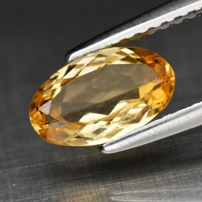 1.31ct 8.5x5mm VS Oval Natural Unheated Yellow Imperial Topaz, Brazil