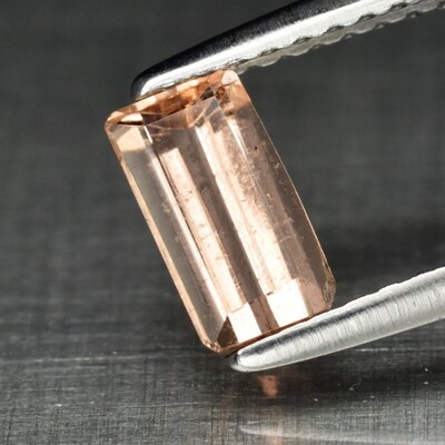 0.75ct 7x3.5mm Octagon Natural Unheated Light Orange Imperial Topaz, Brazil