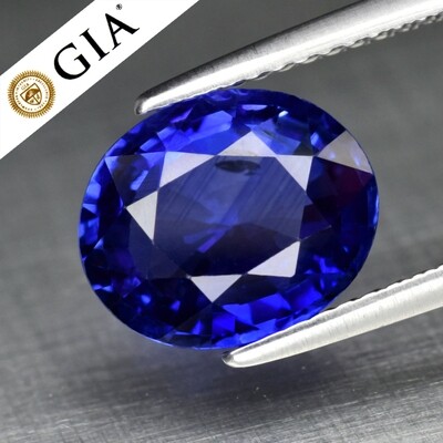 RARE! 3.27ct 10x8.3mm Oval Natural Blue Sapphire *Full Report GIA Certified
