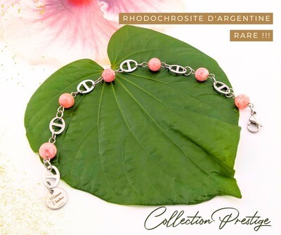 Bracelet Prestige Rhodochrosite d&#39;Argentine