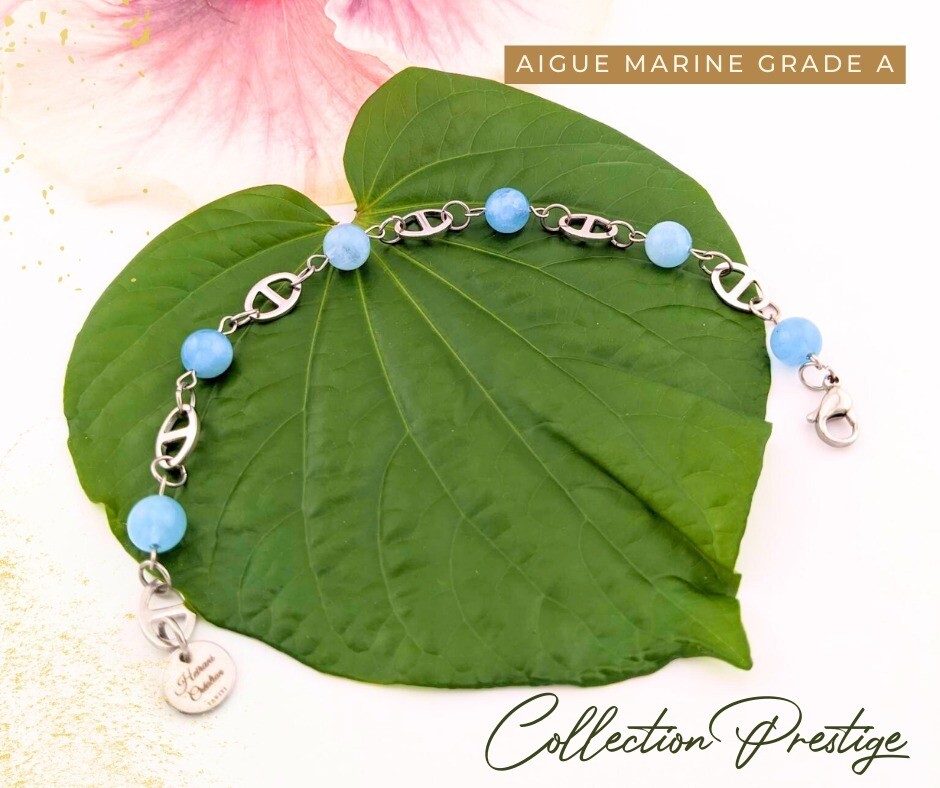 Bracelet Prestige Aigue Marine Grade A