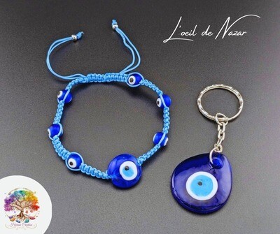 Bracelet et porte-clés Collection Oeil de Nazar