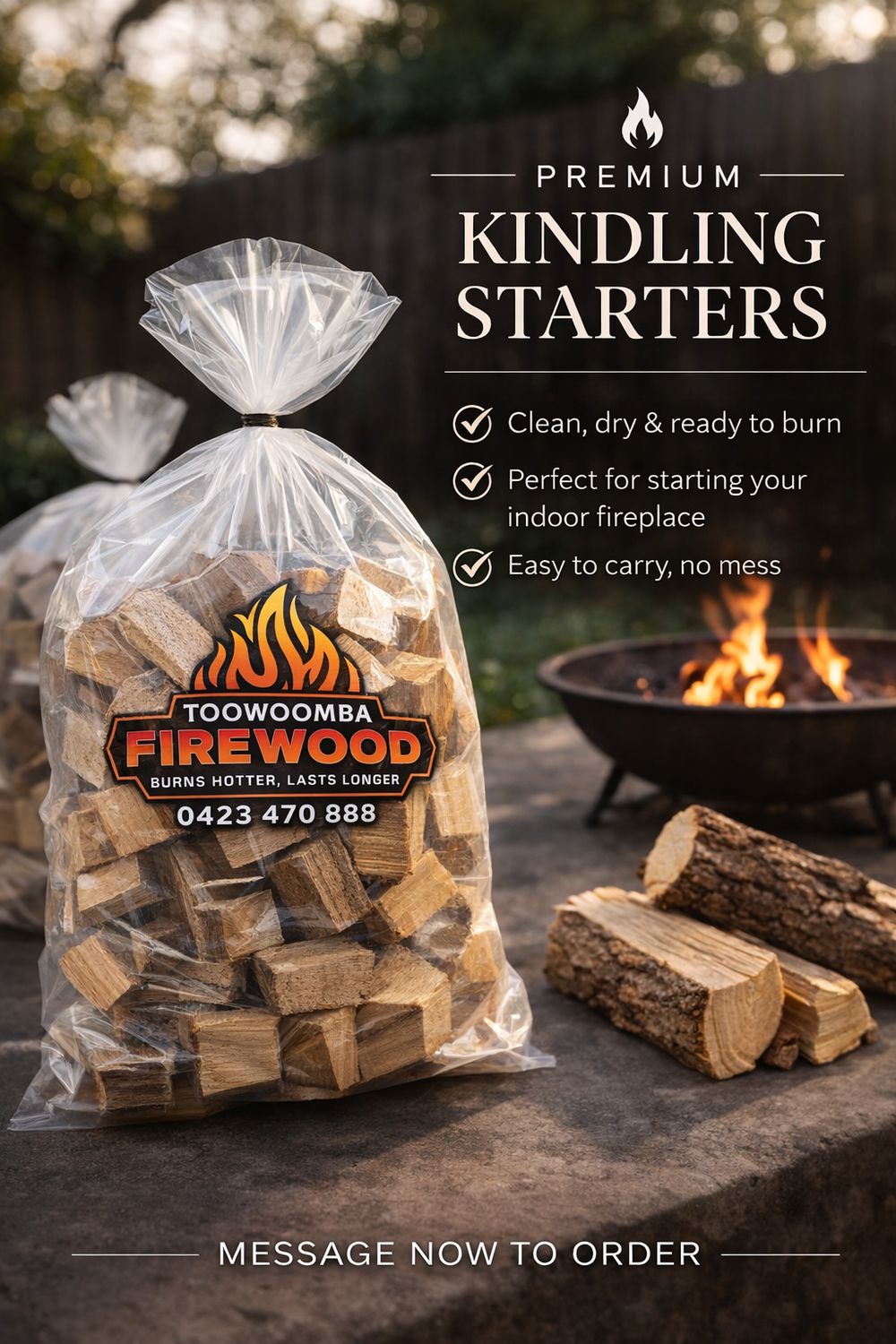 KINDLING - (PINE STARTER BLOCKS) KINDLING - (PINE STARTER BLOCKS)