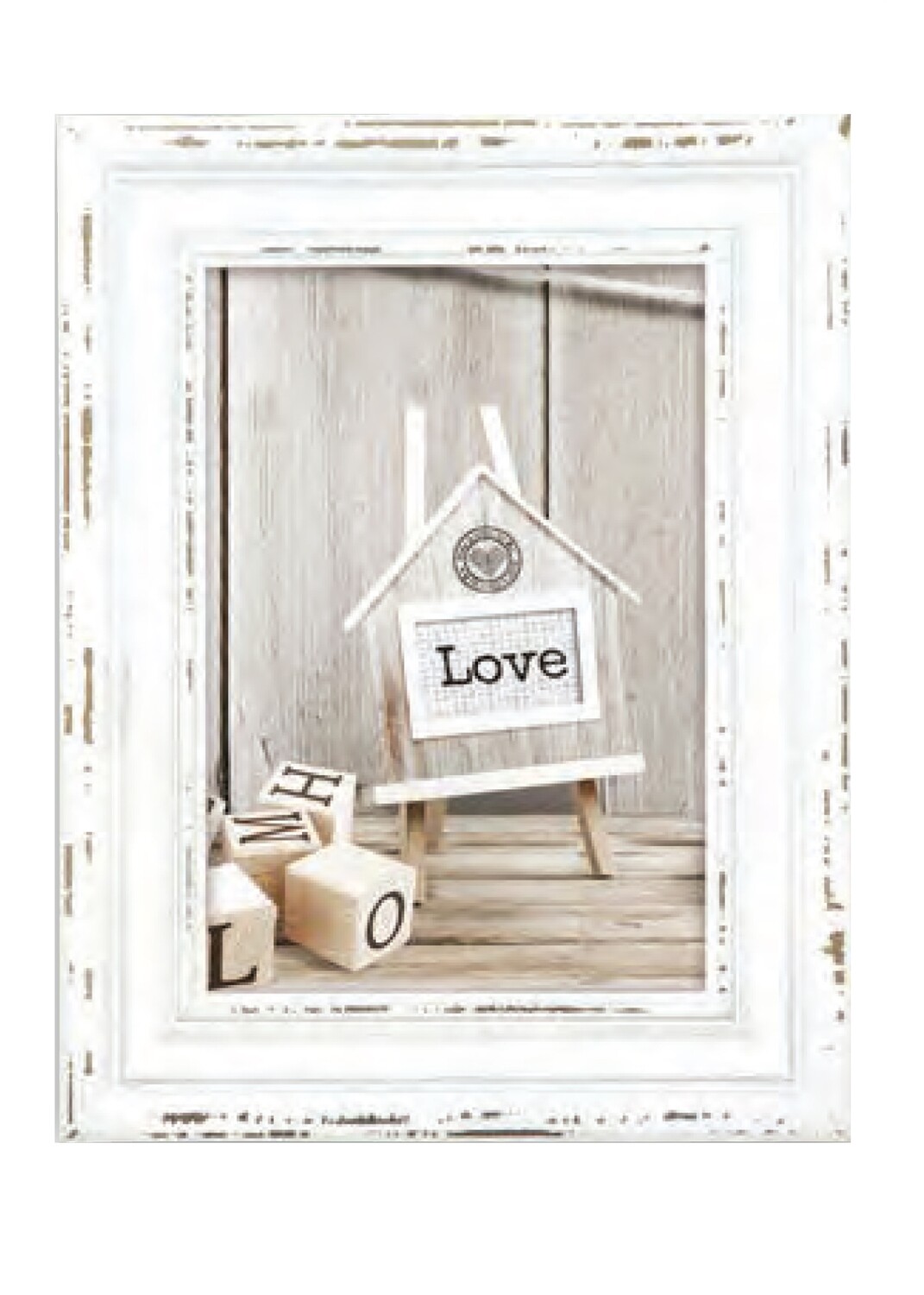 ΞΥΛΙΝΗ ΚΟΡΝΙΖΑ &quot;RIVOLI WHITE&quot; 10X15cm