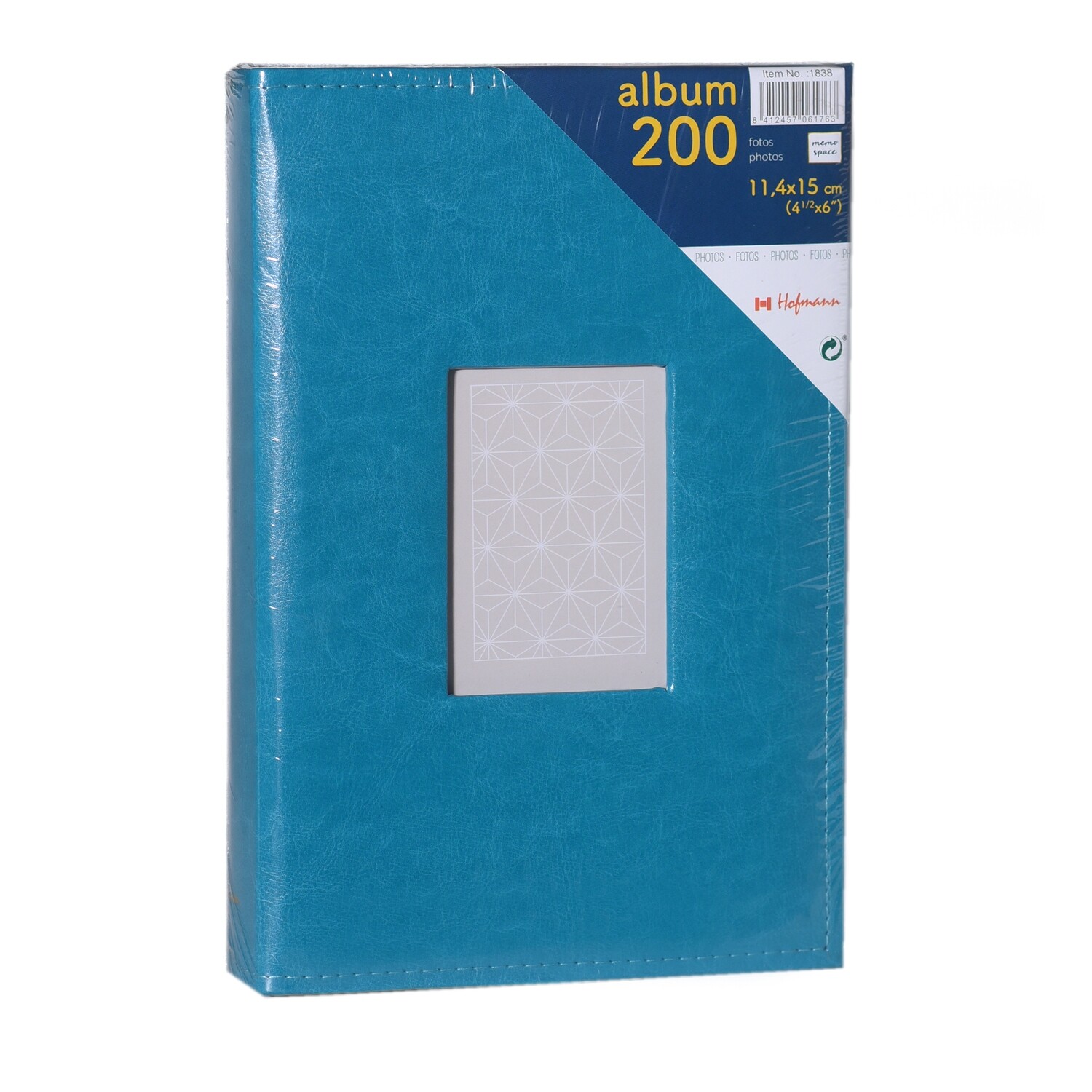 ΑΛΜΠΟΥΜ ΓΙΑ 200 ΦΩΤΟΓΡΑΦΙΕΣ 10x15cm ΕΞΩΦΥΛΛΟ ΔΕΡΜΑΤΙΝΗ ΓΑΛΑΖΙΑ 18382