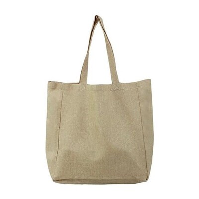 Shopping Bag λινάτσα 48x38cm με ράχη