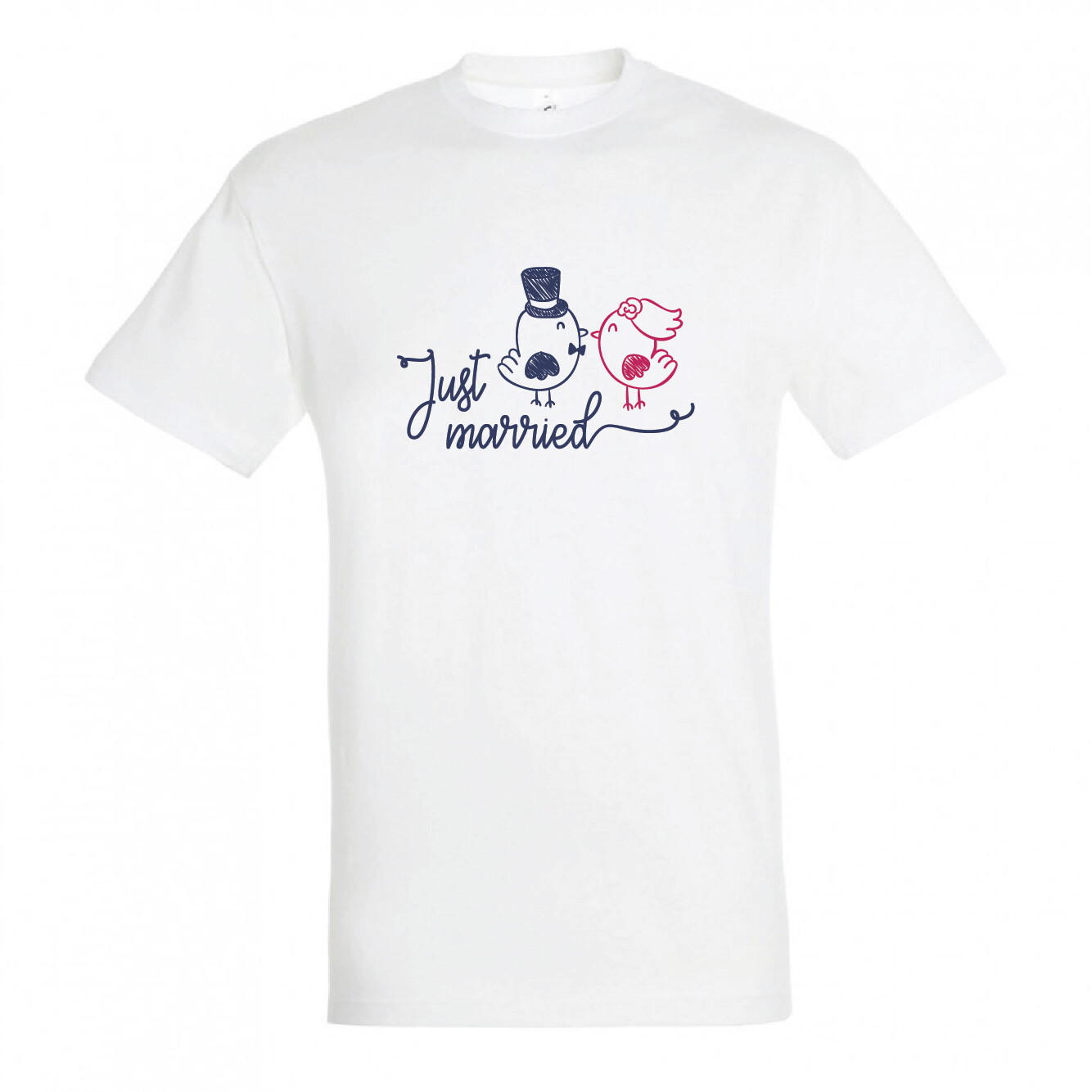 T-shirt &quot;Just Married&quot; (επιλογή μεγέθους/χρώματος)