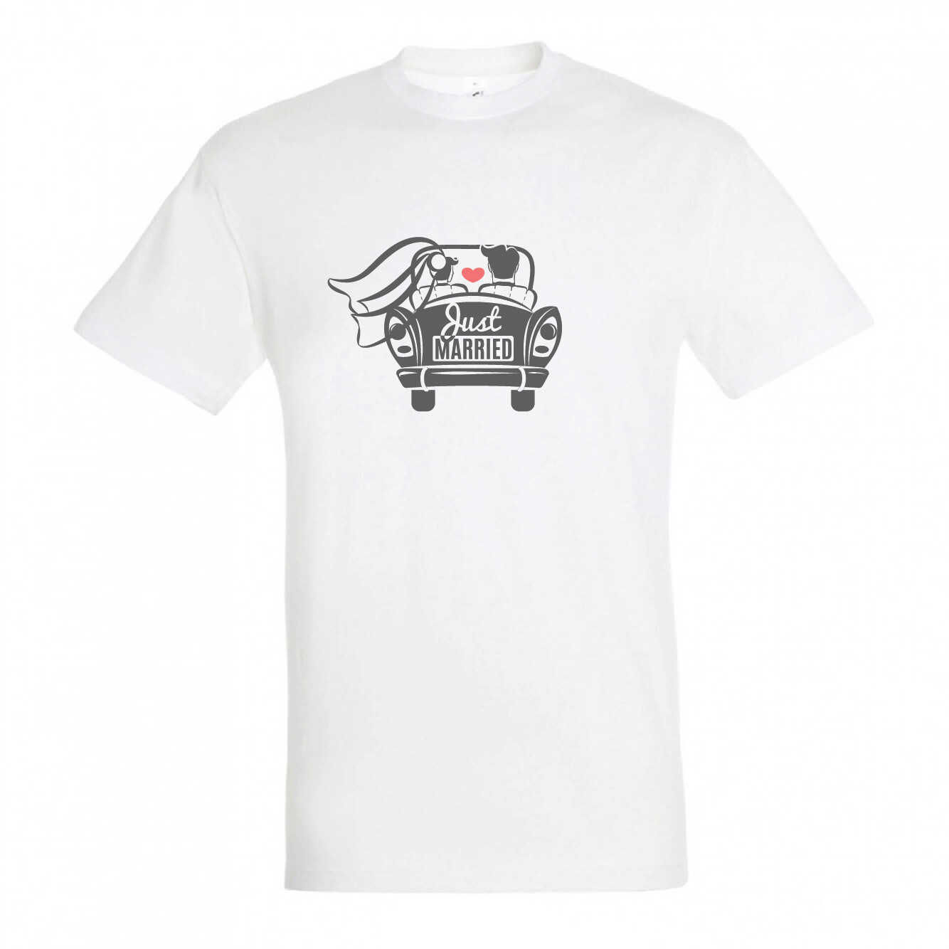 T-shirt &quot;Just Married&quot; (επιλογή μεγέθους/χρώματος)