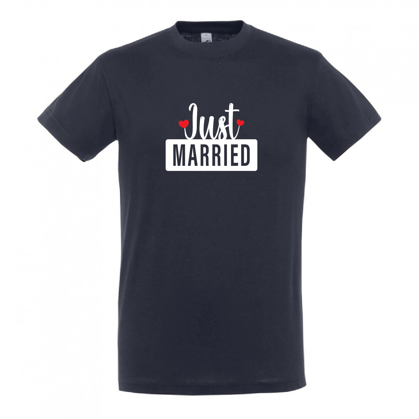 T-shirt &quot;Just Married&quot; (επιλογή μεγέθους/χρώματος)