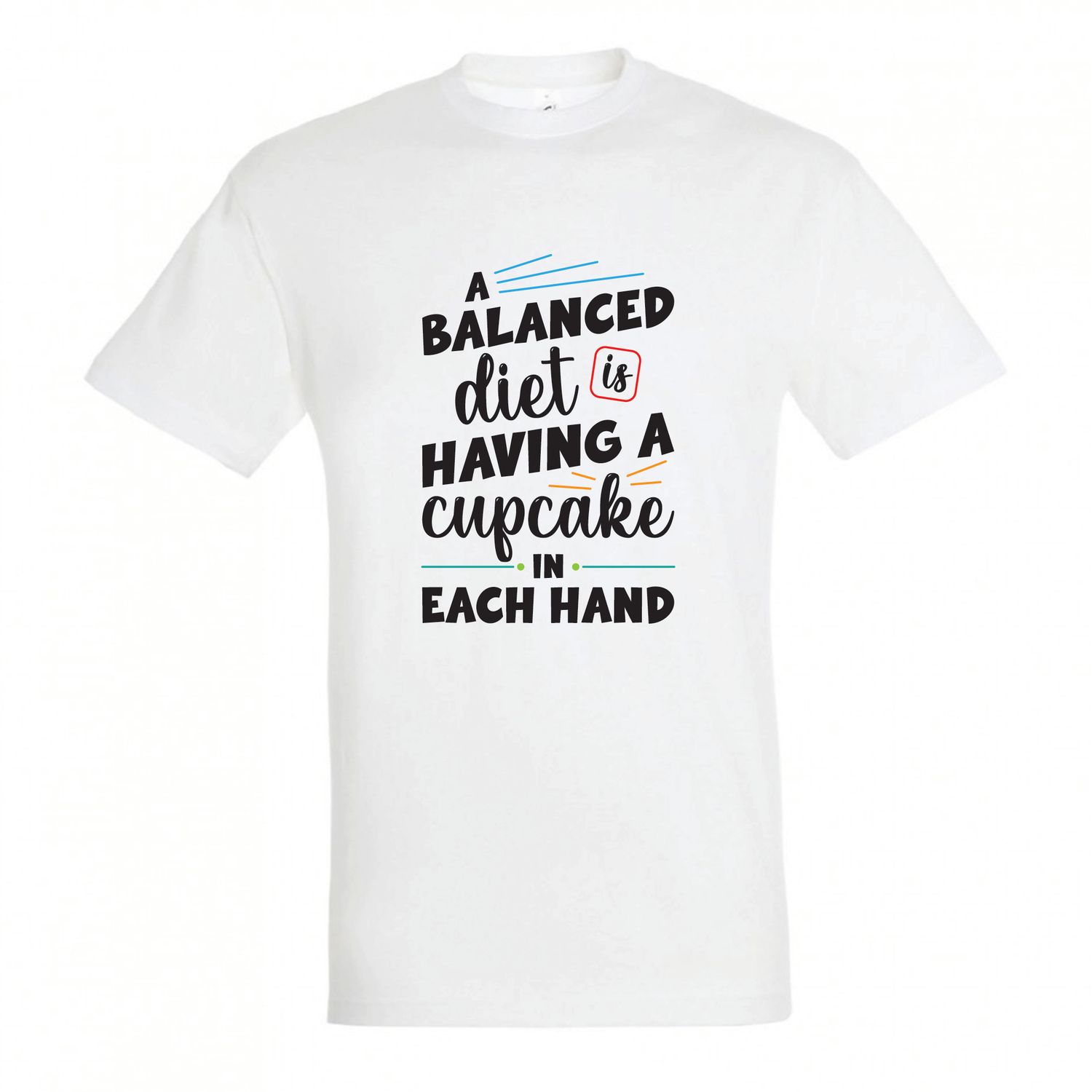 T-shirt &quot;A Balanced Diet&quot; (επιλογή μεγέθους/χρώματος)