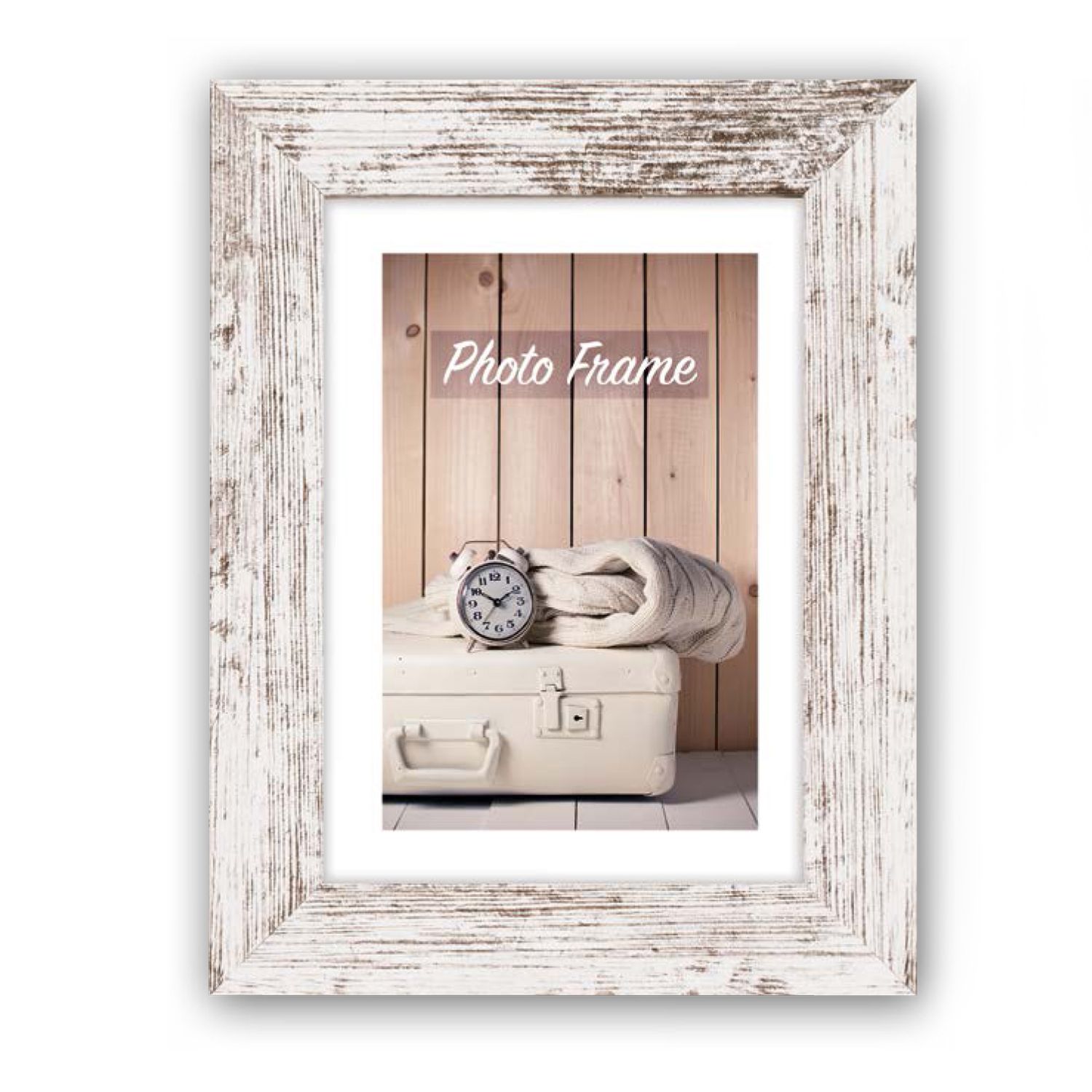 Κορνίζα Ξύλινη Λευκή Αντικέ &quot;NELSON 6&quot; 30Χ30cm