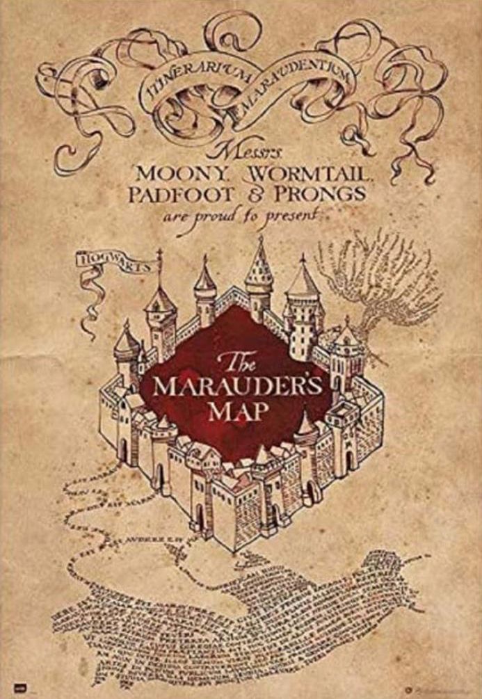 Harry Potter The Marauders Poster Map