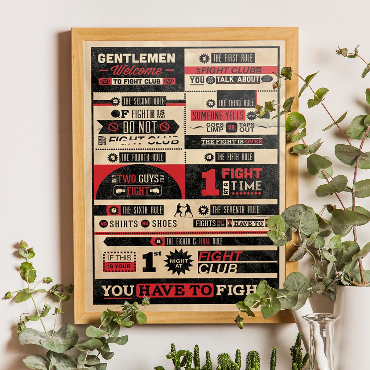 Fight Club Rules Infographic 61×91,5cm PP32912