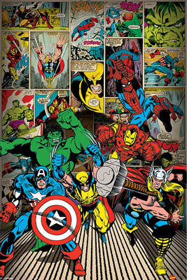 Marvel Comics Here Come The Heroes 61×91,5cm PP32684