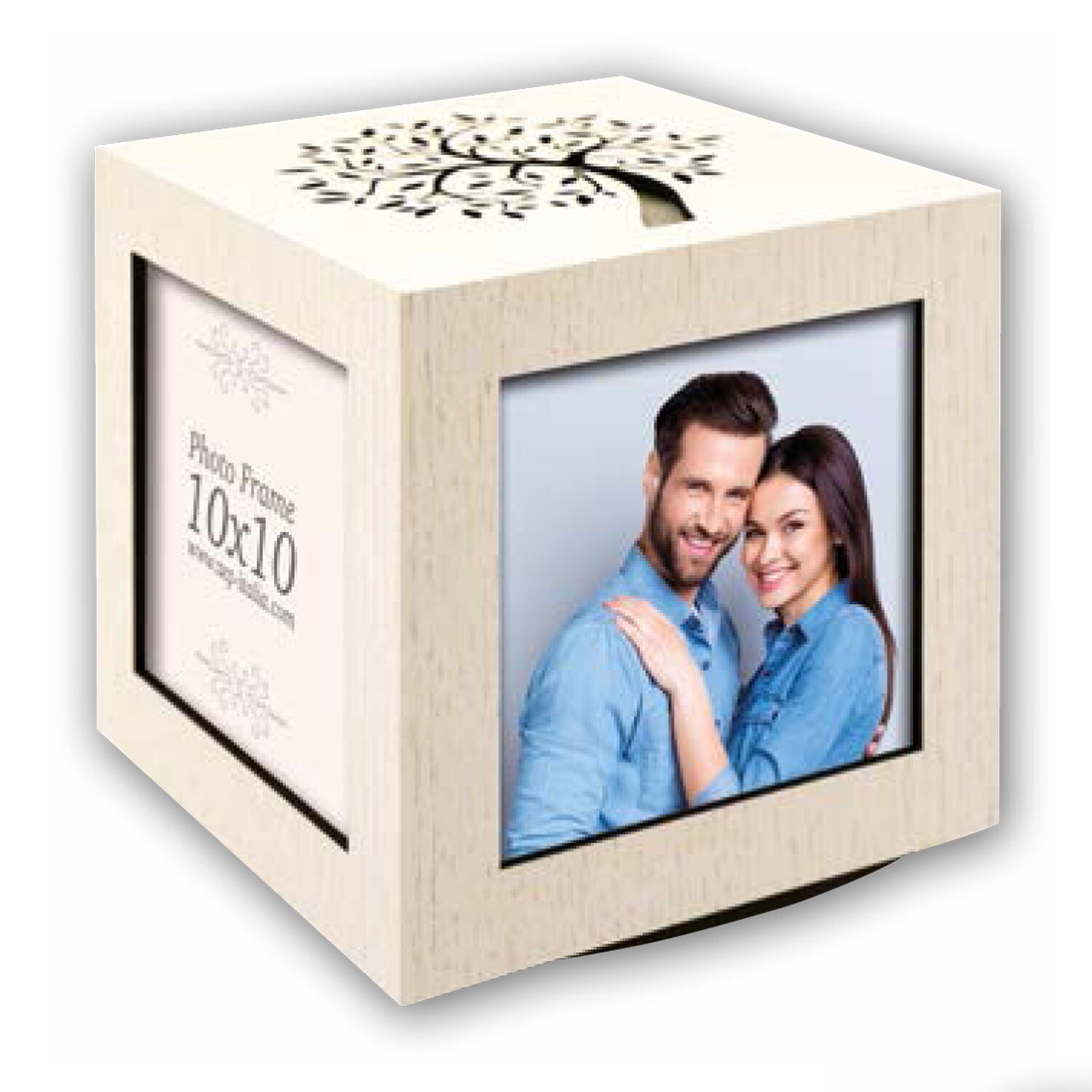 Ξύλινος Κύβος για 4 Φωτογραφίες 10x10 GLG10