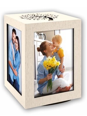 Ξύλινος Κύβος για 4 Φωτογραφίες 10x15 GLG15