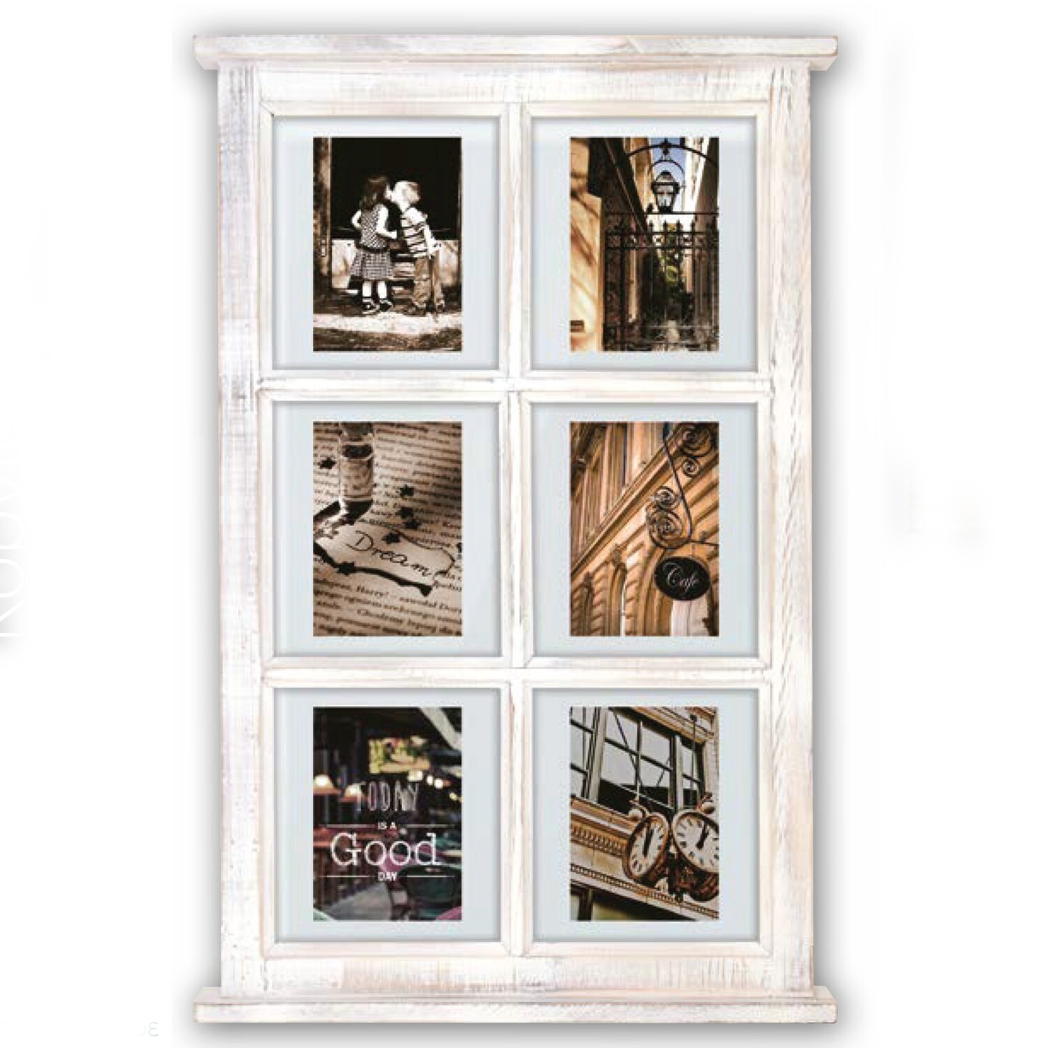 Ξύλινη πολυκορνίζα "HAMPTON" TZ66W (43x68cm) (6-10x15)