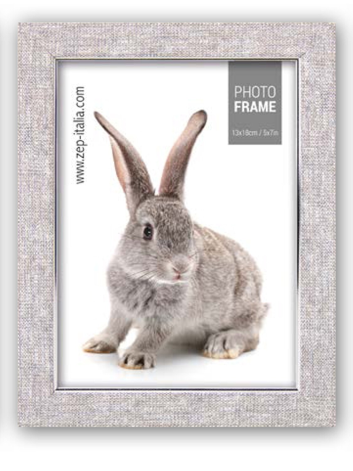 Πλαστική Κορνίζα Γκρι με Υφή Υφάσματος 20x30 AZ123