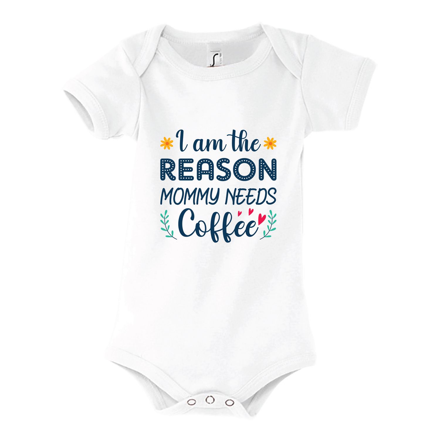 Κορμάκι "Mommy needs Coffee" (επιλογή μεγέθους/χρώματος)