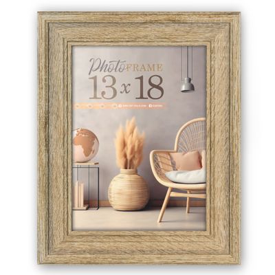 Πλαστική κορνίζα 13×18 φυσικό ξύλο Palermo