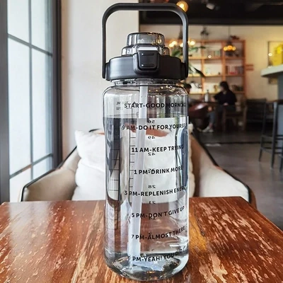2 Liter Sports Water Bottle With Straw