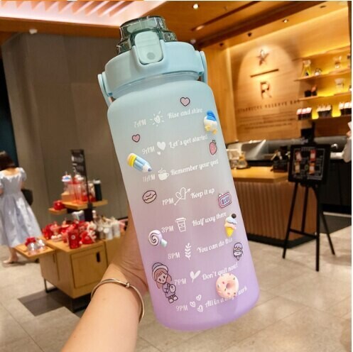 Outdoor Fitness Sports Bottle With Straw