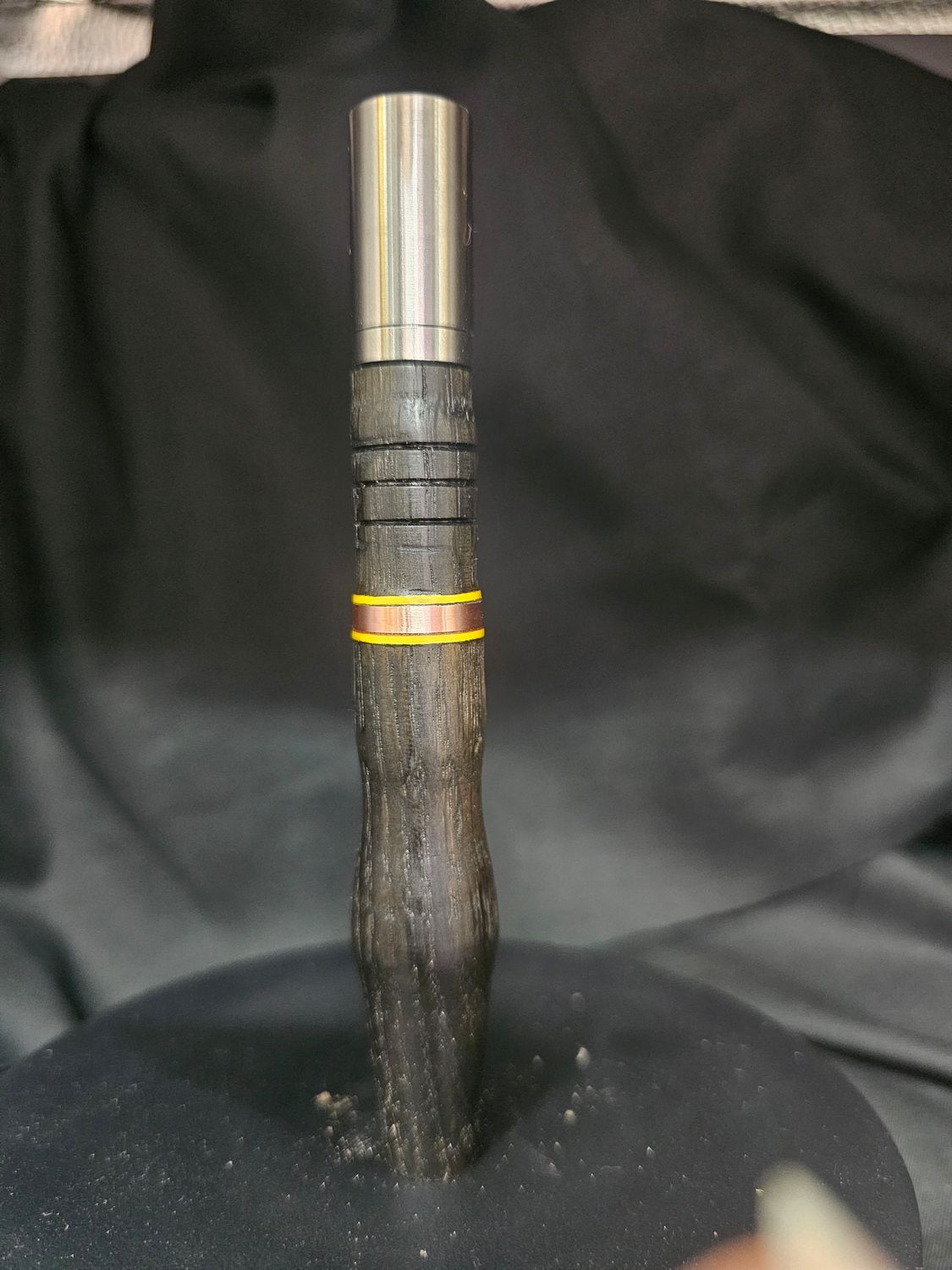 Bog oak with copper heatsync