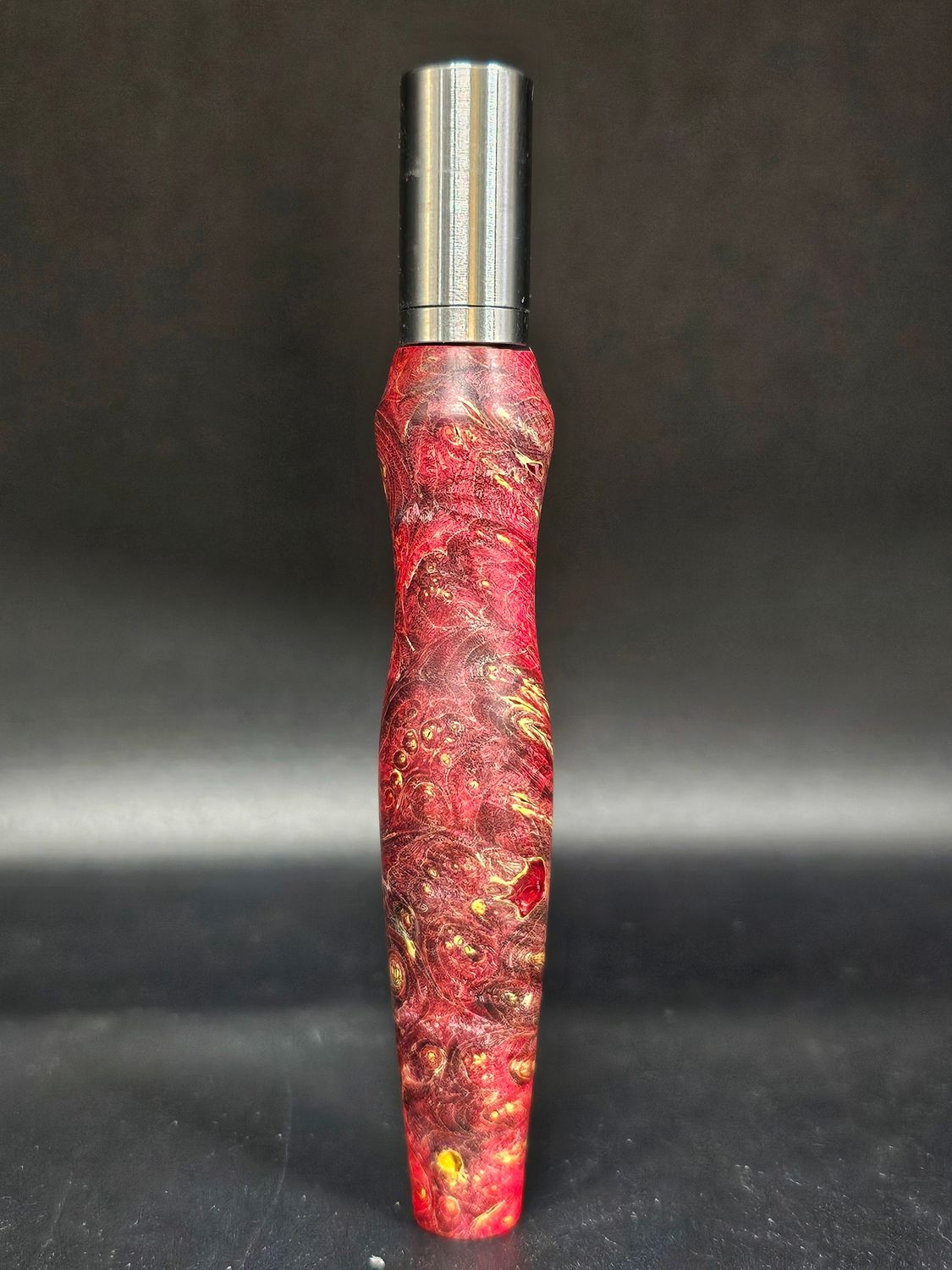 Red dyed box elder Burl