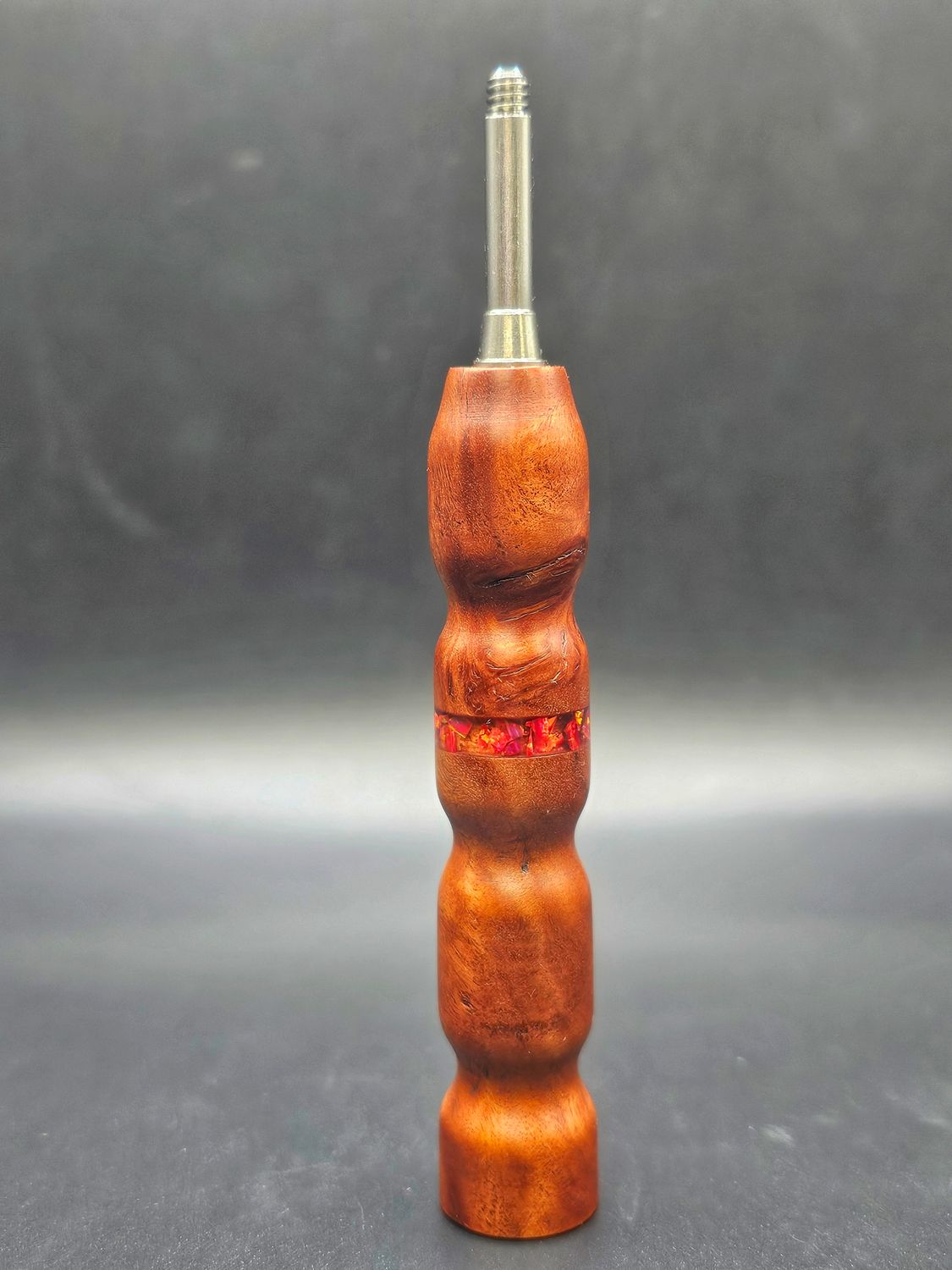 Red mallee Burl with ruby red opal